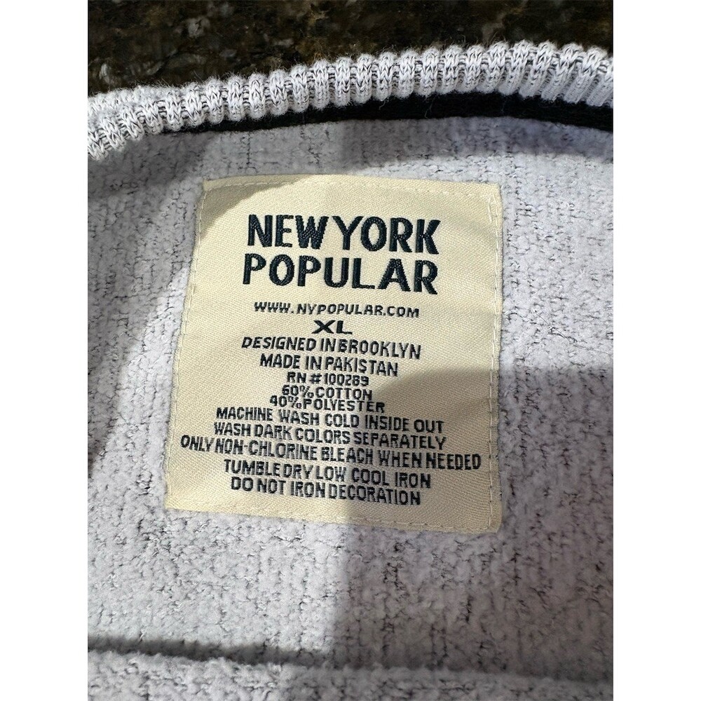New York Popular Sweatshirt Mens XL Heather Gray Boston Crewneck Pullover - Picture 8 of 8